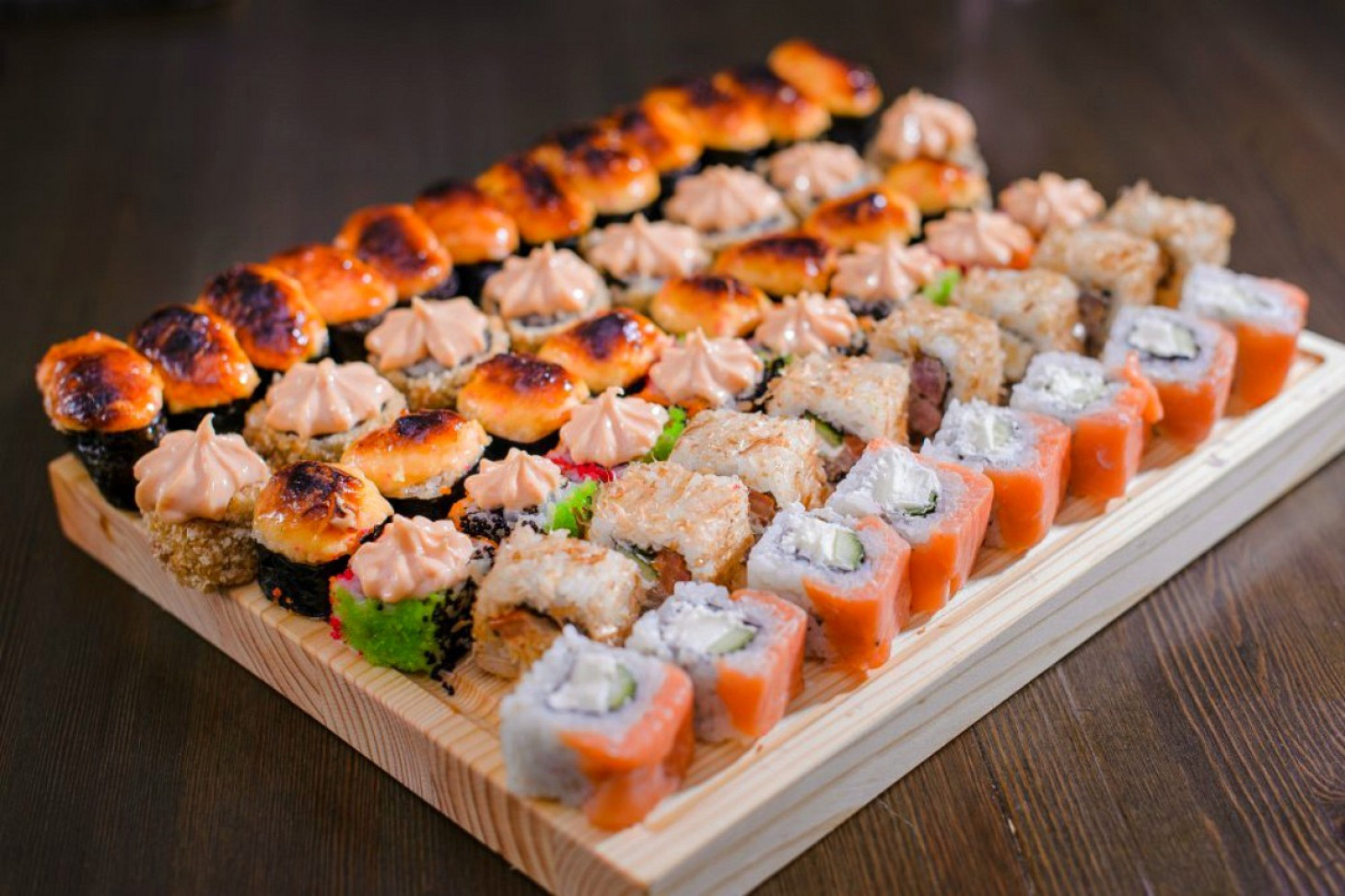 Запеченные вкусные суши (119) фото